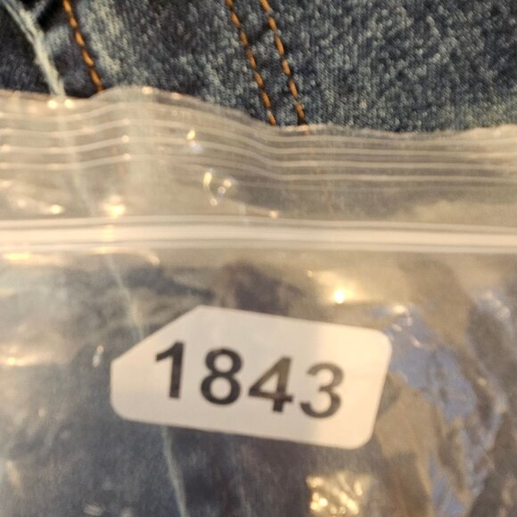 Royal Blue Mens 34x30 Straight Leg Jeans Classic Blue Denim casual whiskered - Picture 12 of 13